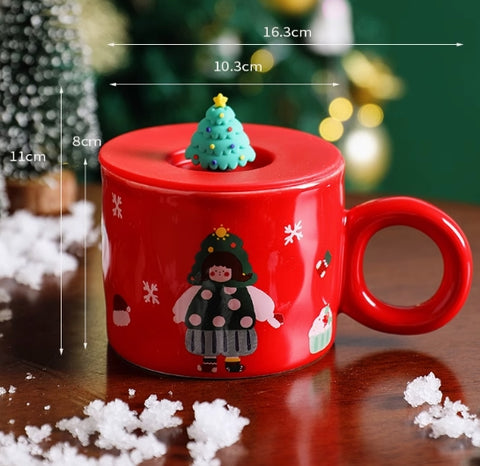 Christmas Cup Ceramic Mug Milk Cup Coffee Cup Gift