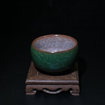 Green Ice-Crackled Cup (Standard)