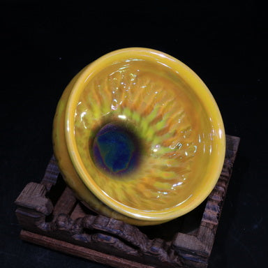 Threaded Cup (Constricted-Mouth, Yellow)