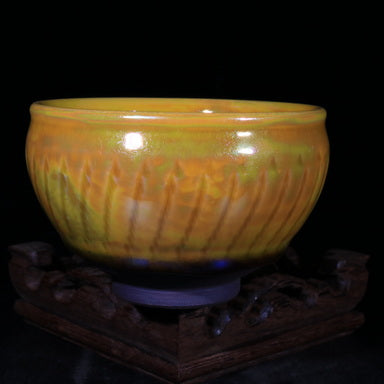 Threaded Cup (Constricted-Mouth, Yellow)