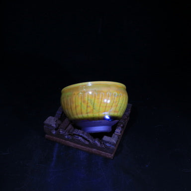 Threaded Cup (Constricted-Mouth, Yellow)