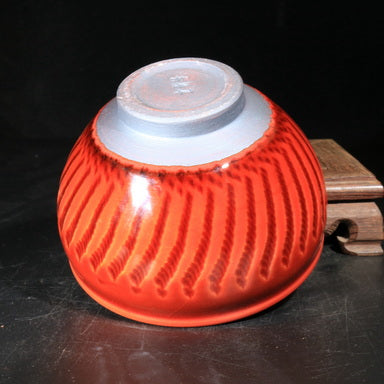 Threaded Cup (Constricted-Mouth, Red)