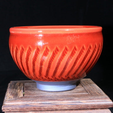 Threaded Cup (Constricted-Mouth, Red)